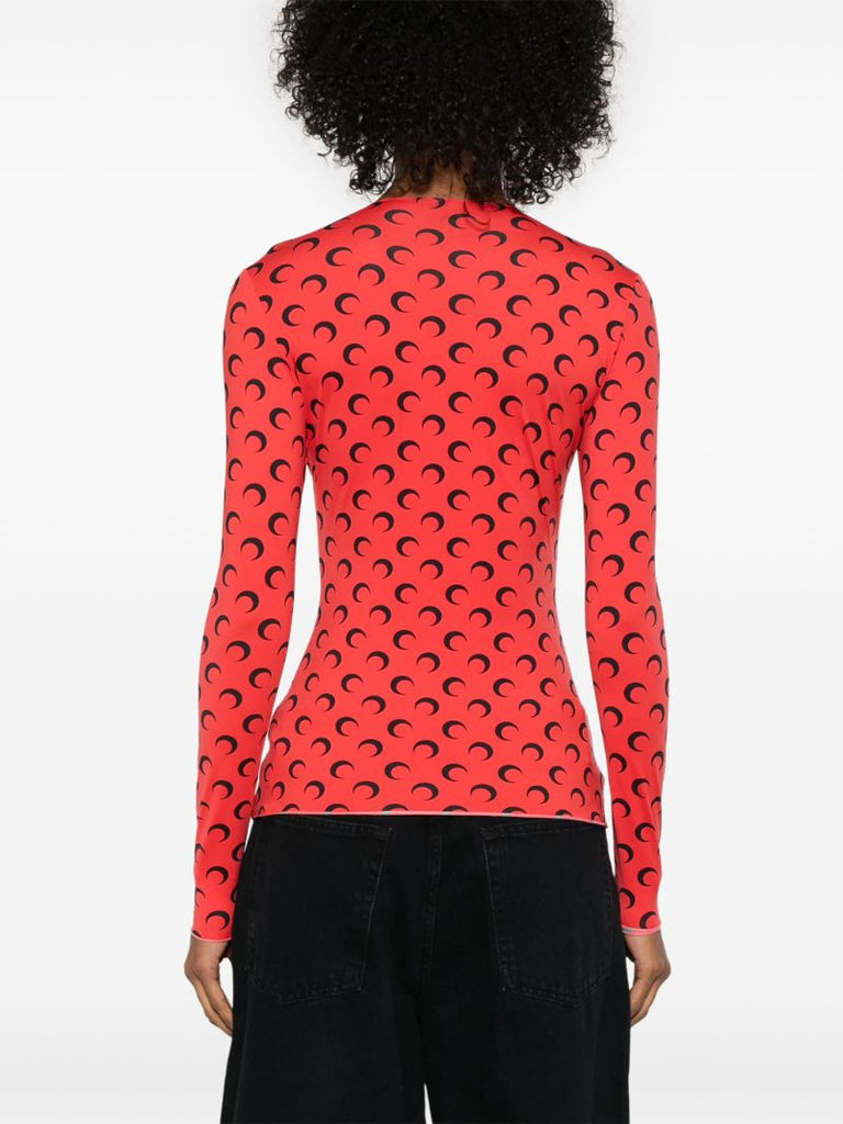 Moonogram-print T-shirt