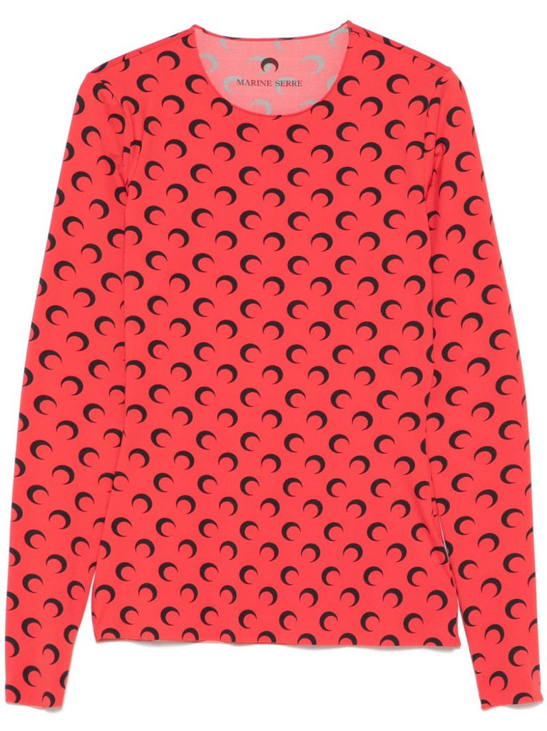 Moonogram-print T-shirt
