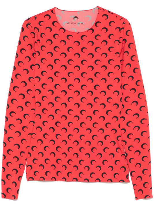 Moonogram-print T-shirt