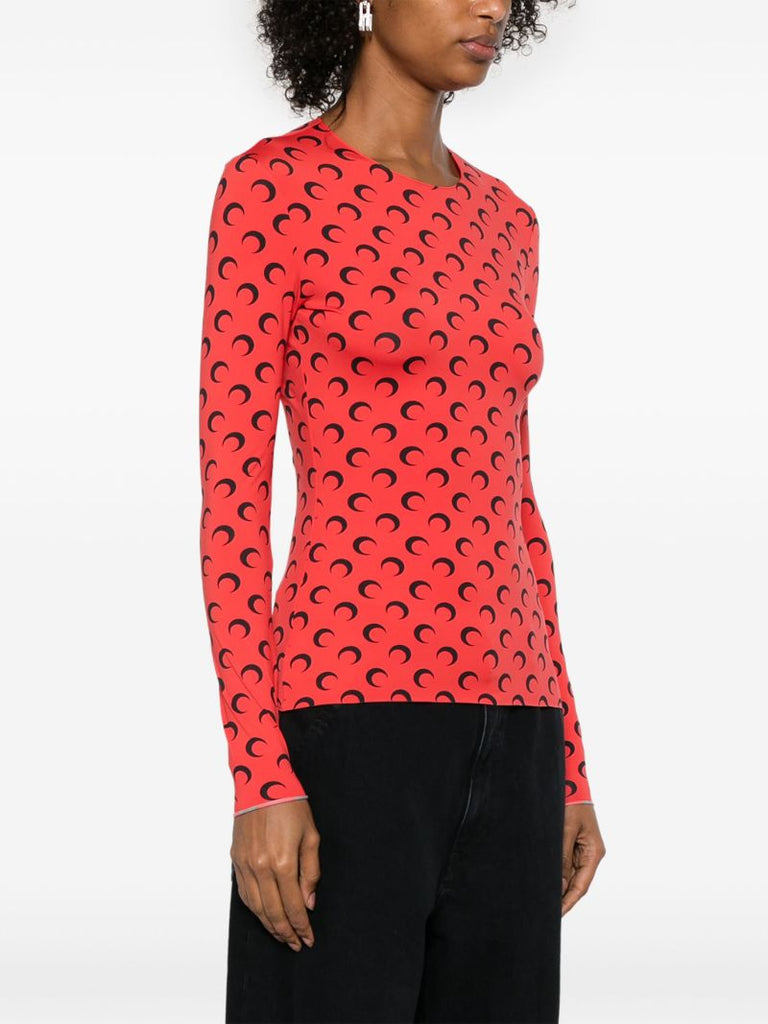 Moonogram-print T-shirt