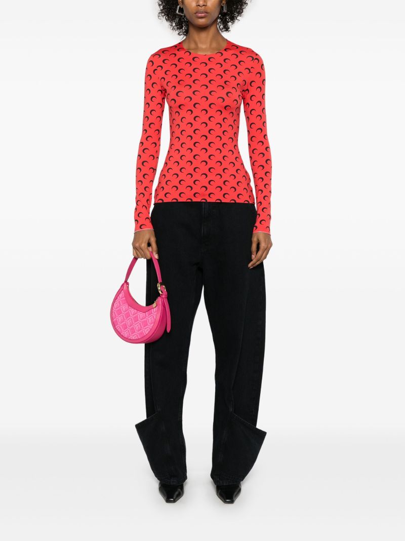 Moonogram-print T-shirt