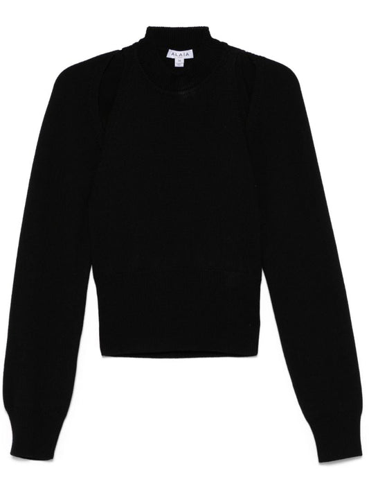 Black Cut-out Sweater