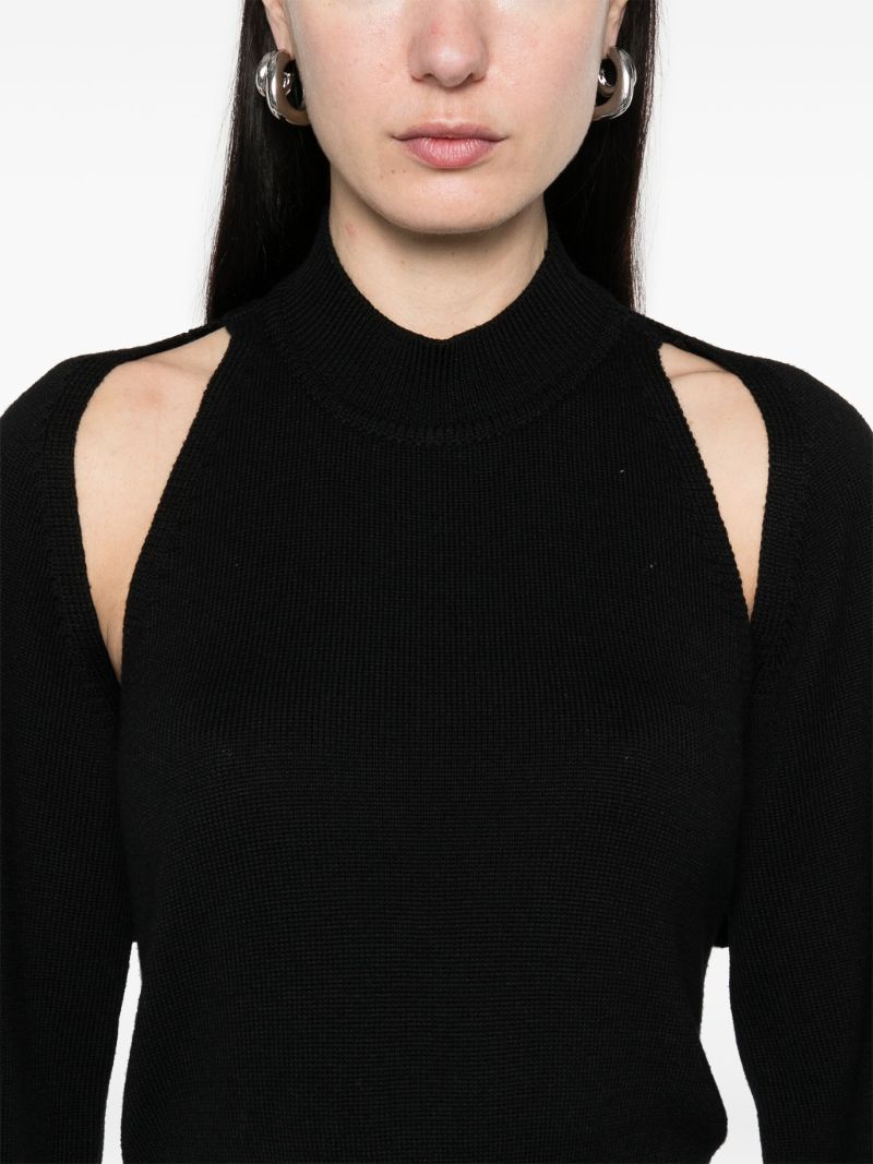 Black Cut-out Sweater