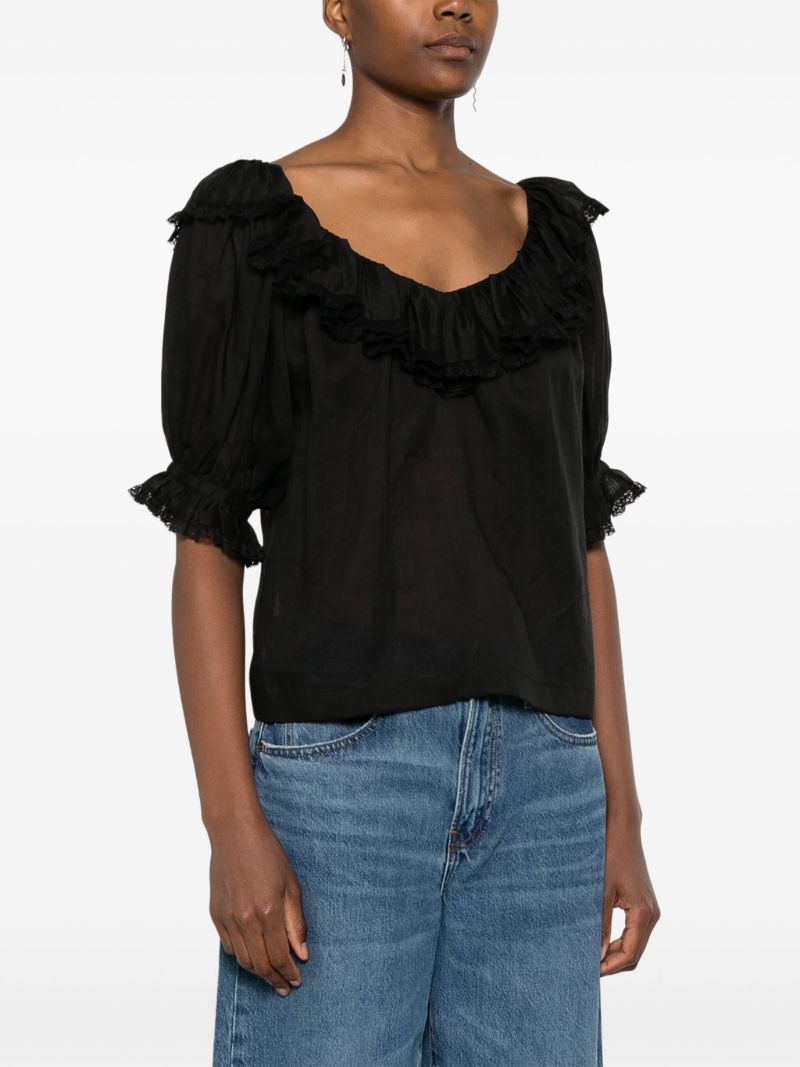 Puff-sleeve Blouse