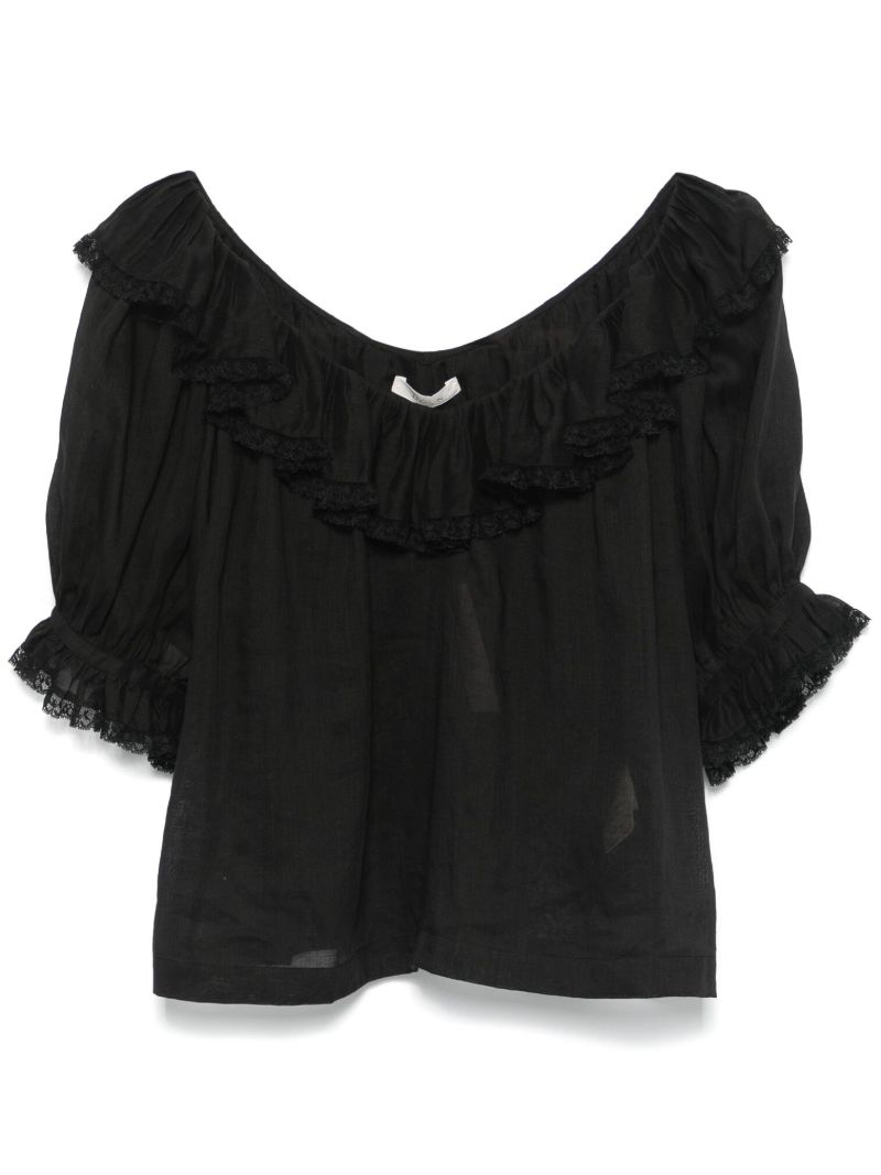 Puff-sleeve Blouse