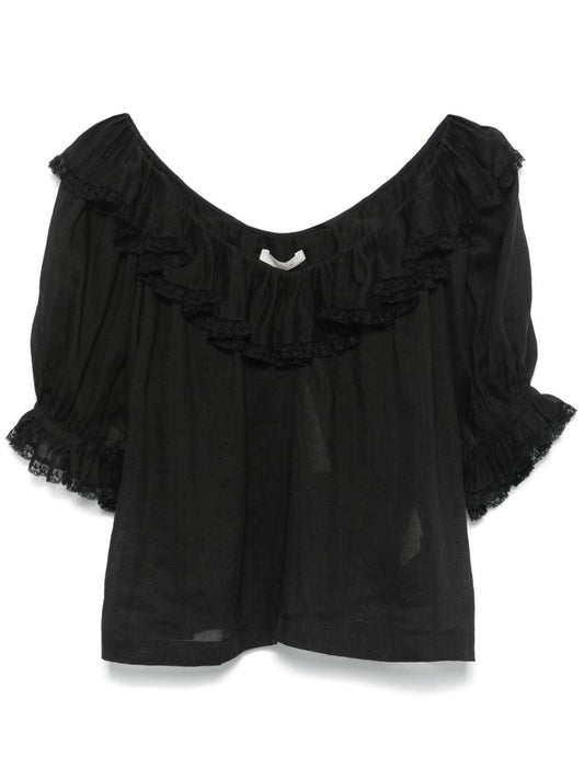 Puff-sleeve Blouse