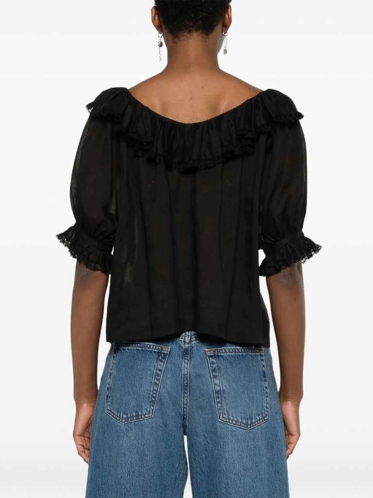 Puff-sleeve Blouse