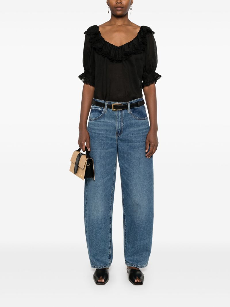 Puff-sleeve Blouse
