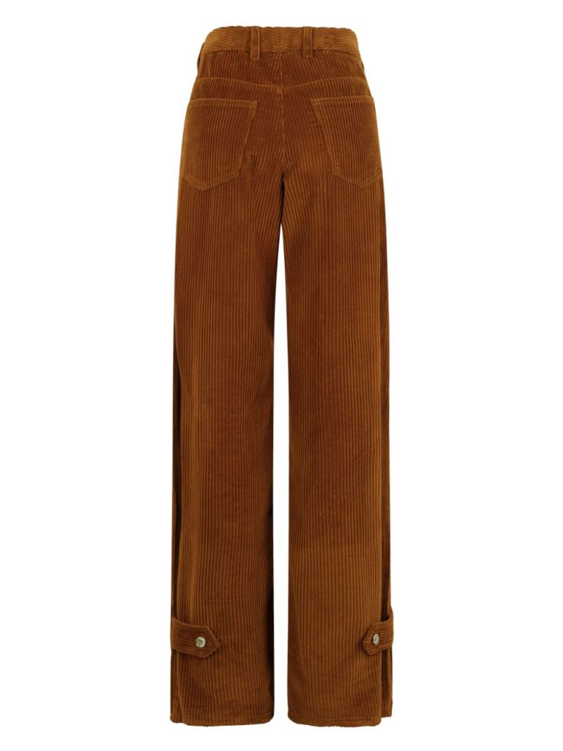 Corduroy Wide-leg Trousers