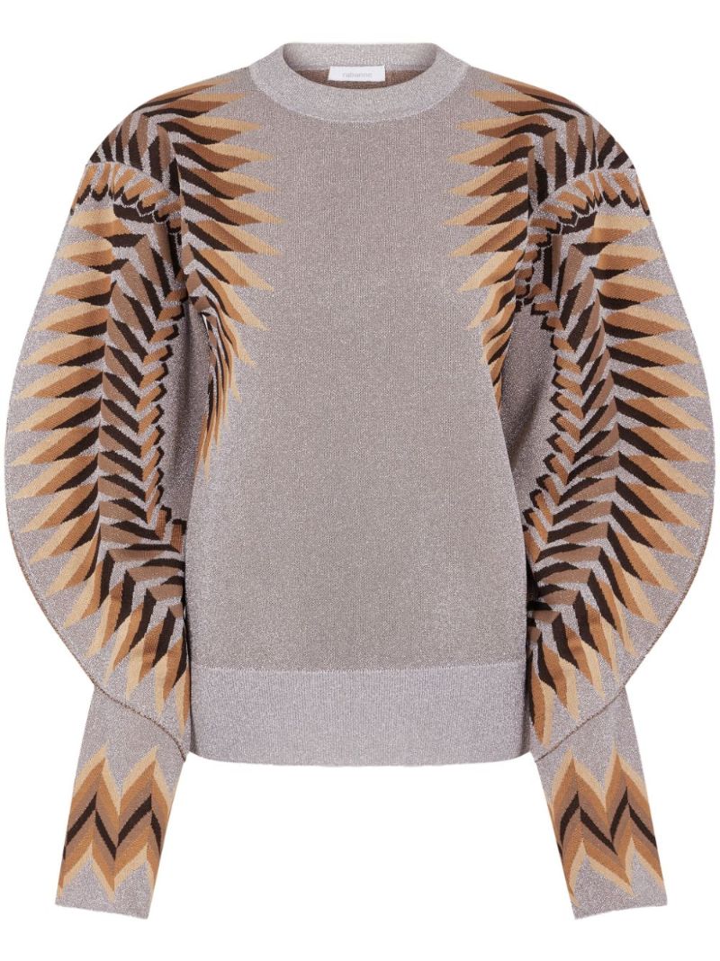 Geometric Pattern Lurex Jumper