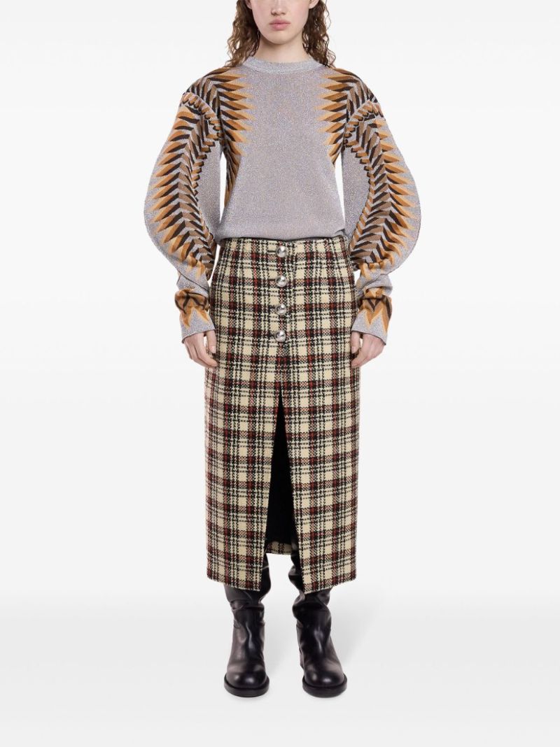Geometric Pattern Lurex Jumper