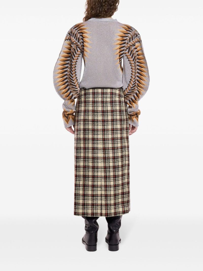 Geometric Pattern Lurex Jumper