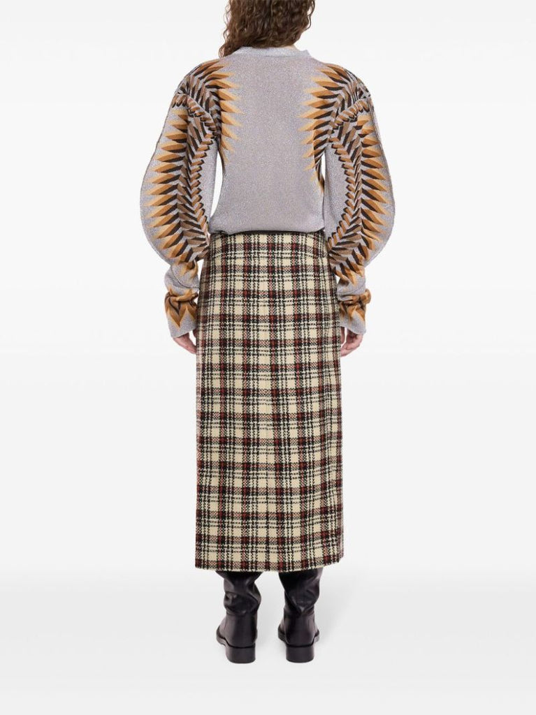 Geometric Pattern Lurex Jumper