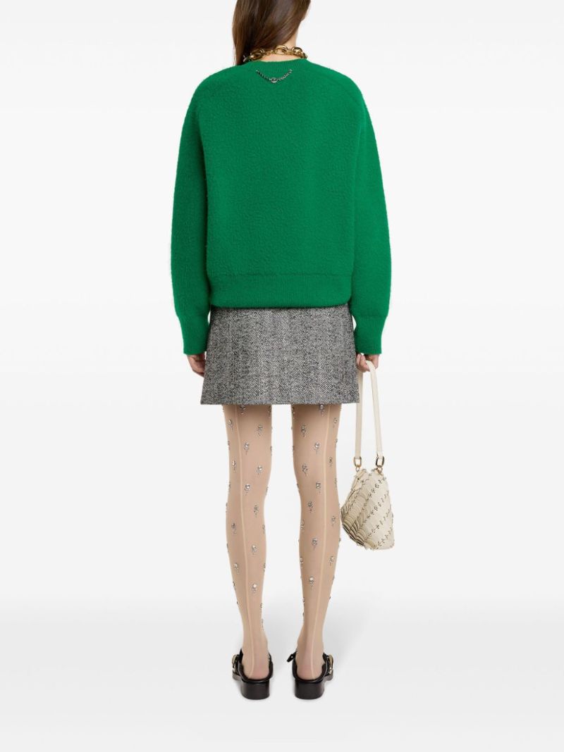 Herringbone Mini Skirt
