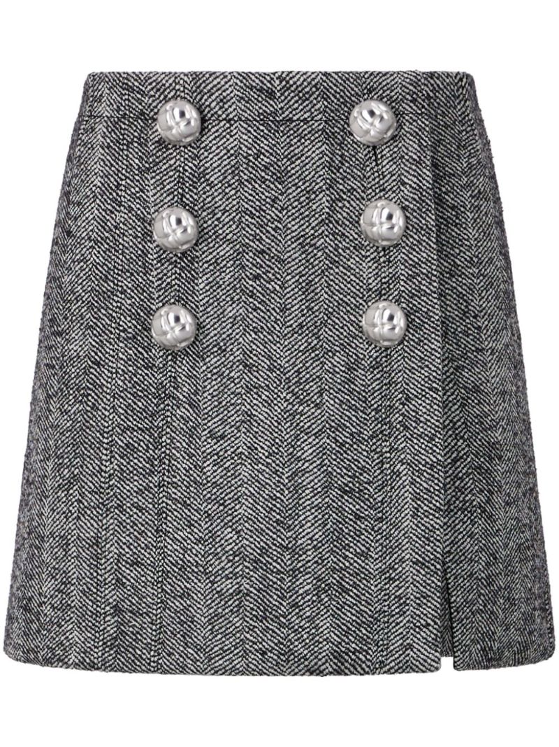 Herringbone Mini Skirt