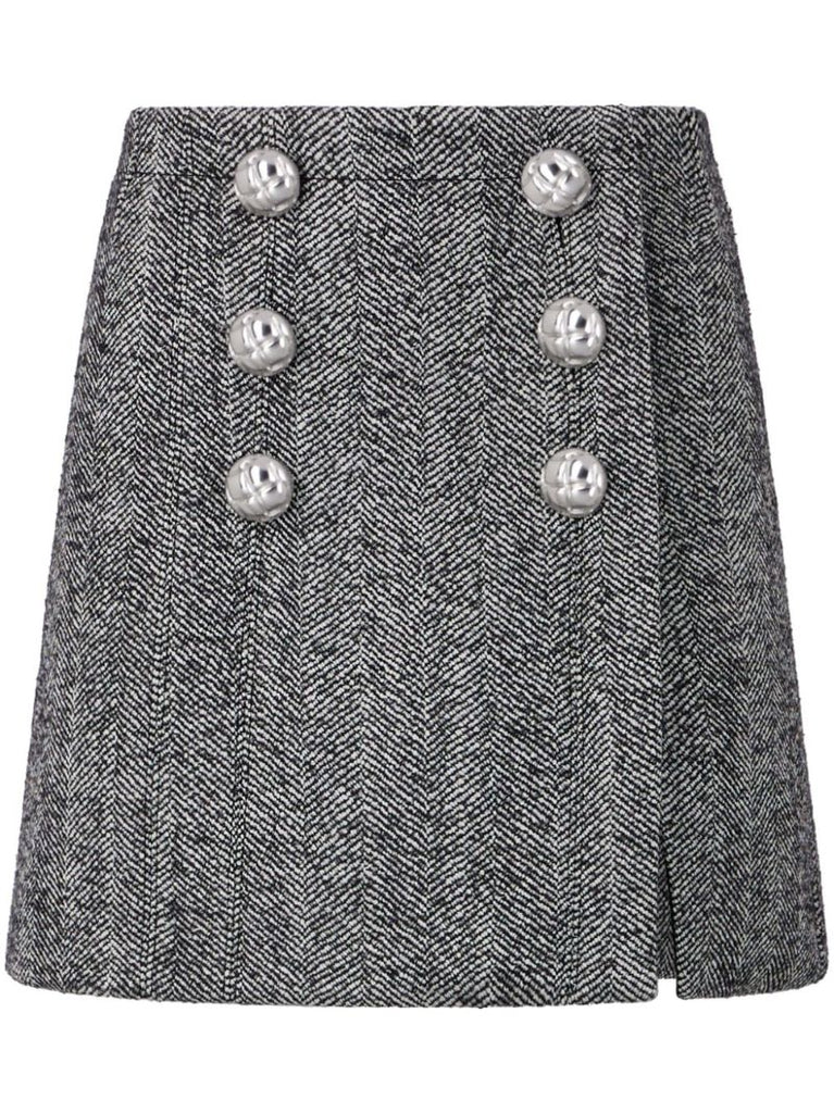 Herringbone Mini Skirt