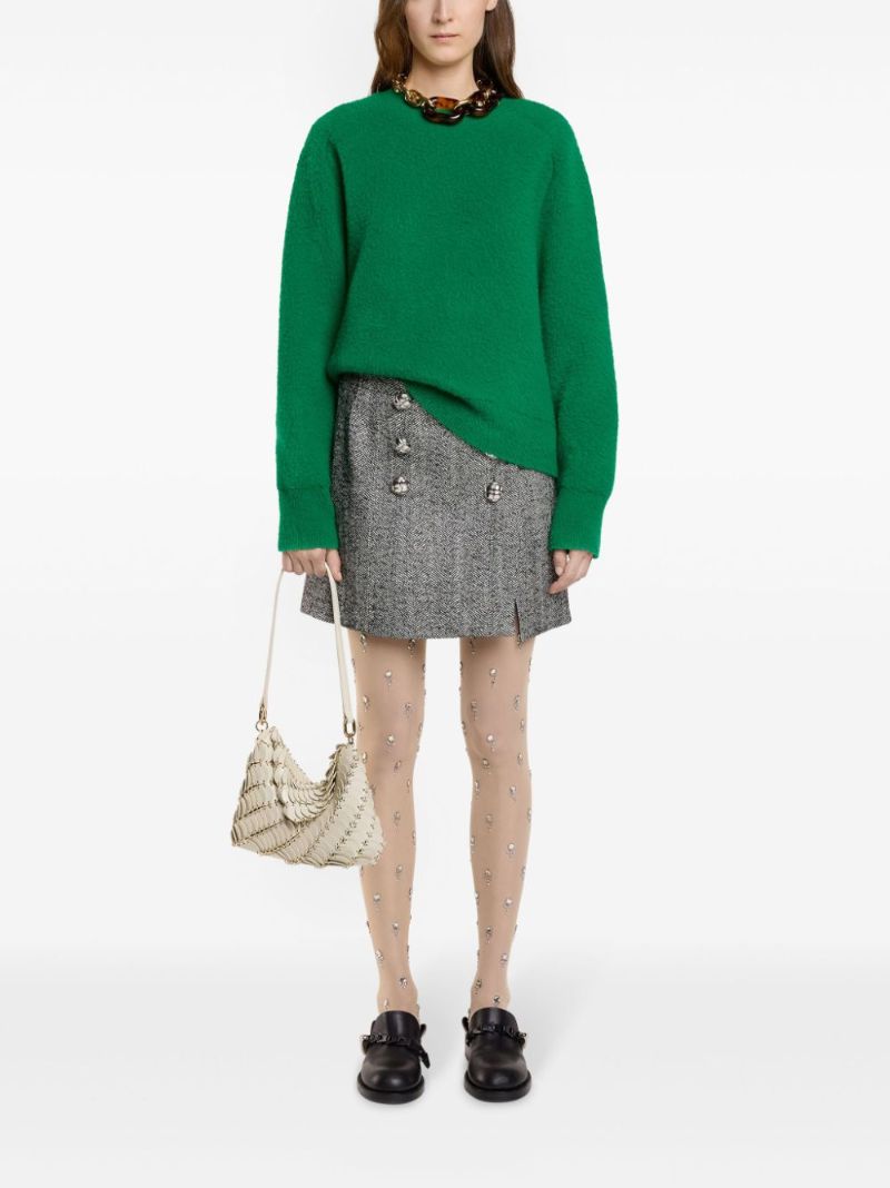 Herringbone Mini Skirt