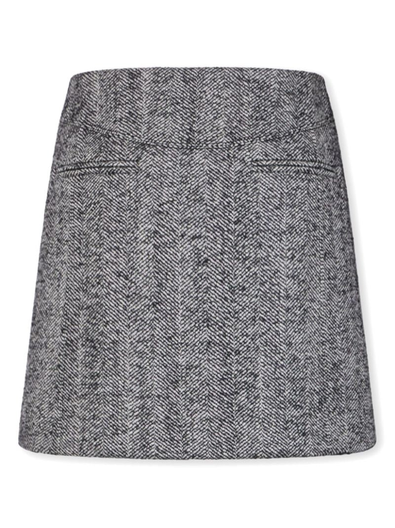 Herringbone Mini Skirt