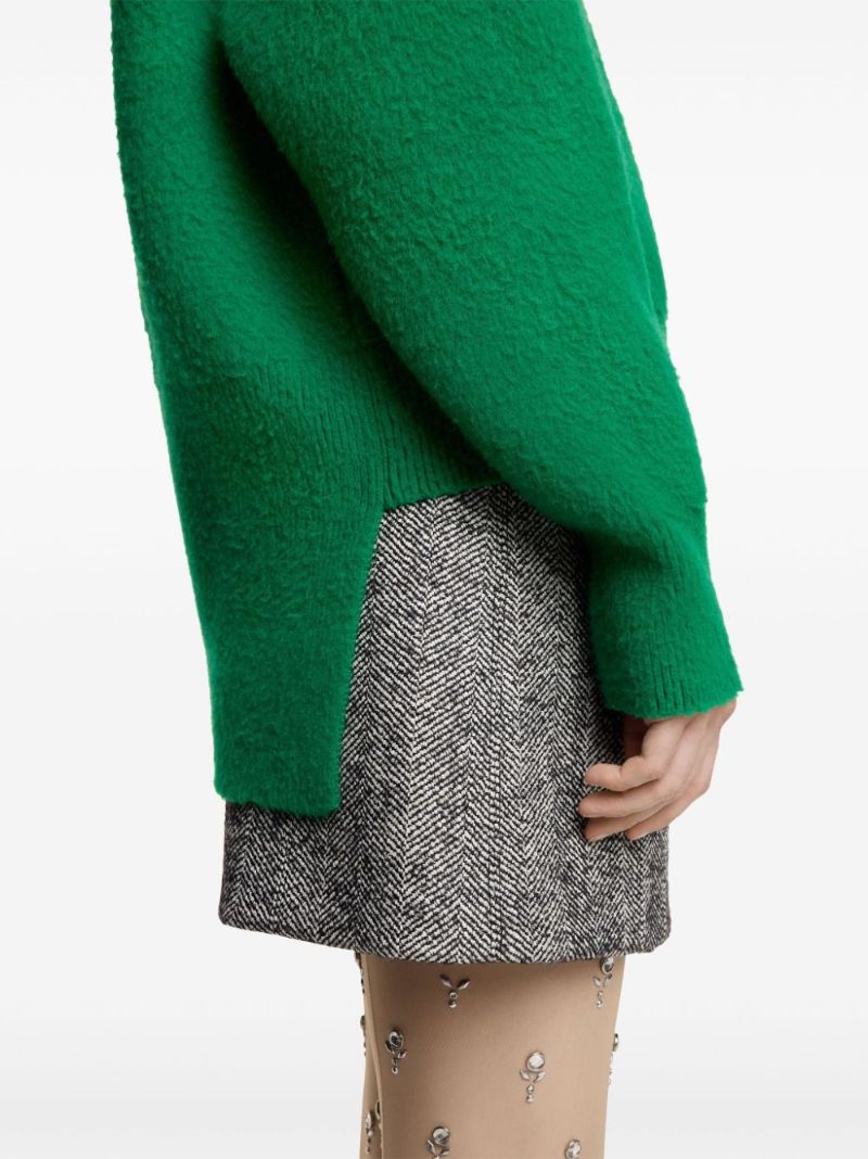 Herringbone Mini Skirt