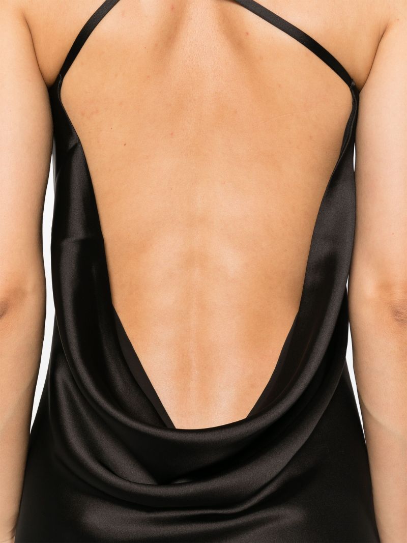 Black One-shoulder Bias Gown