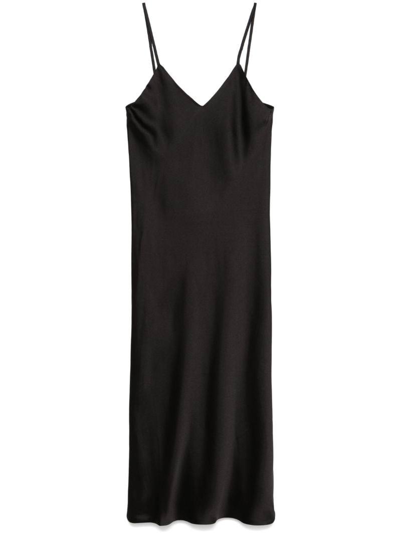 Black Bias-cut Slip Dress