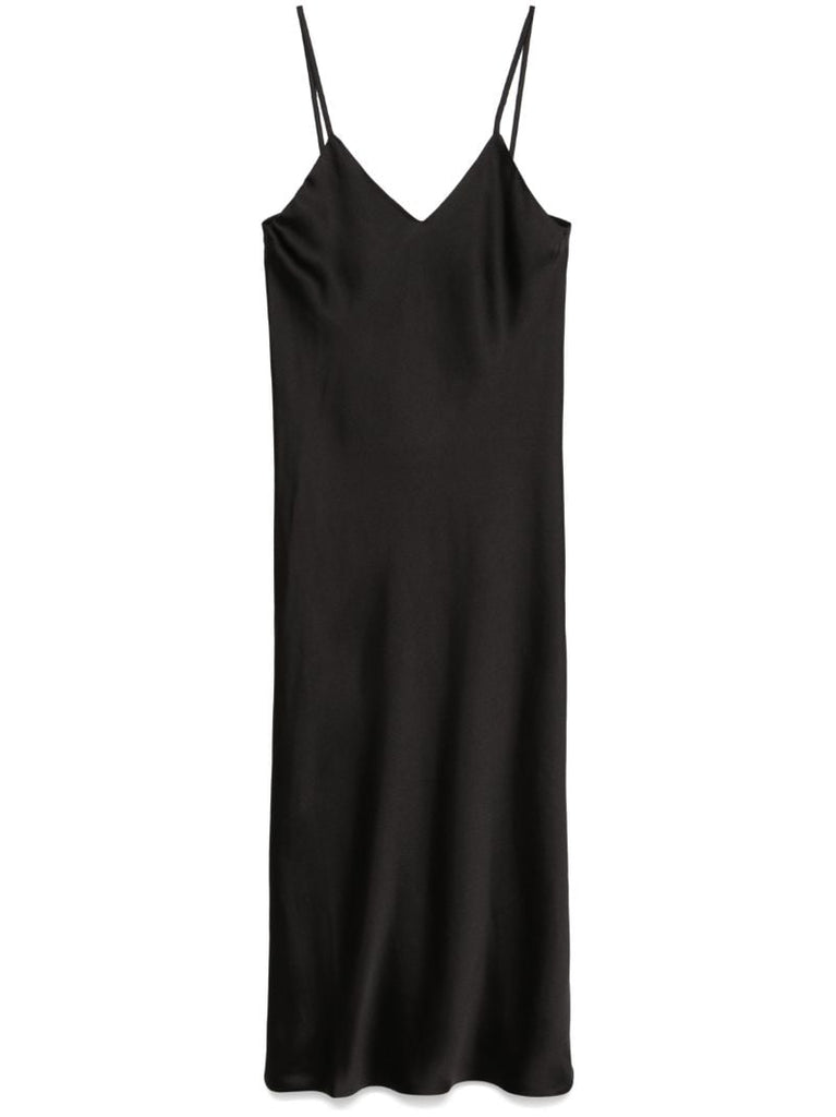 Black Bias-cut Slip Dress