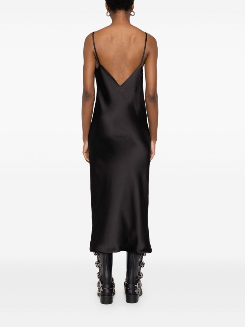 Black Bias-cut Slip Dress