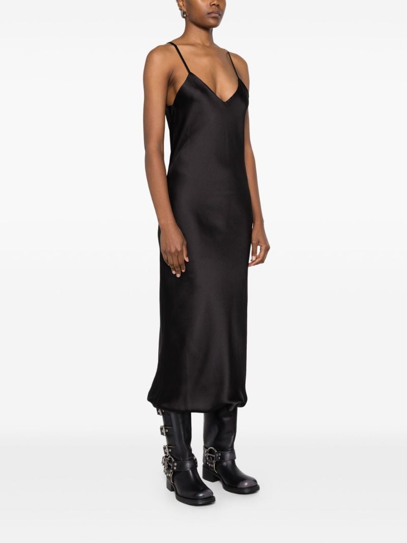 Black Bias-cut Slip Dress