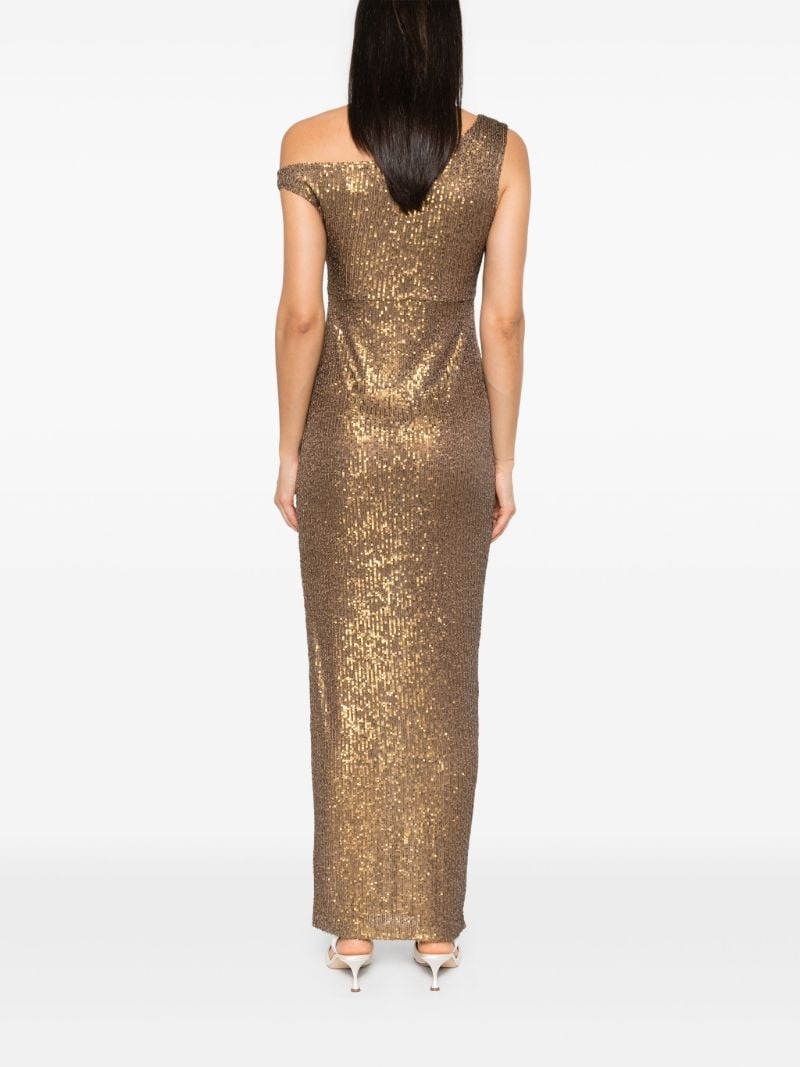 Brown One-shoulder Gown