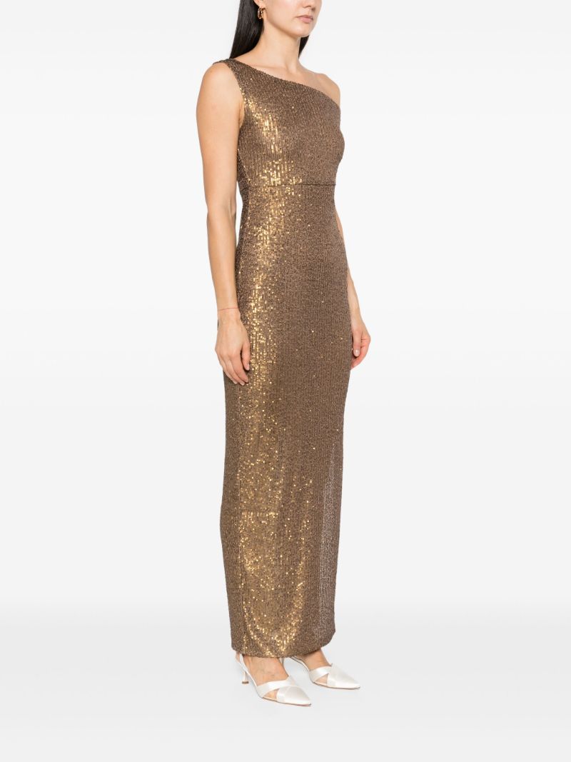 Brown One-shoulder Gown