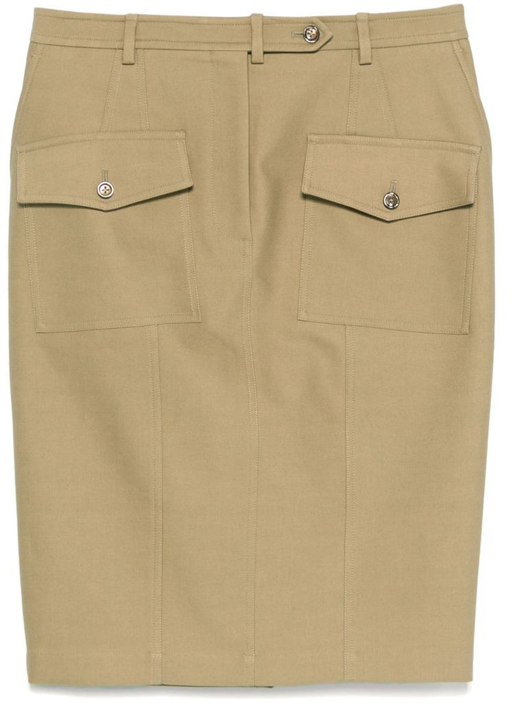 Twill Midi Skirt