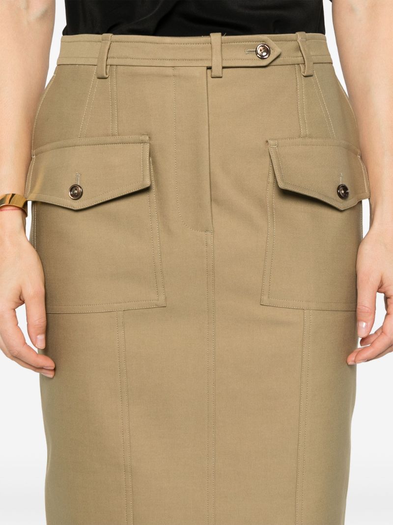 Twill Midi Skirt