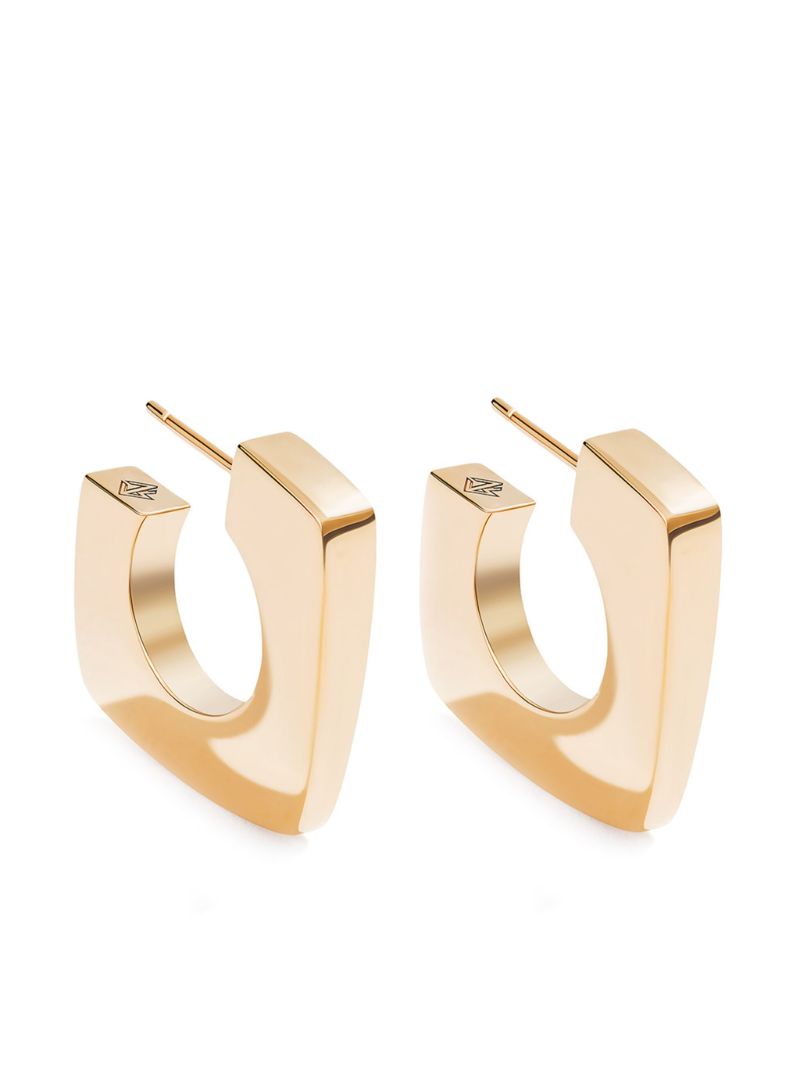 18kt Yellow Gold Quadro Hoop Earrings