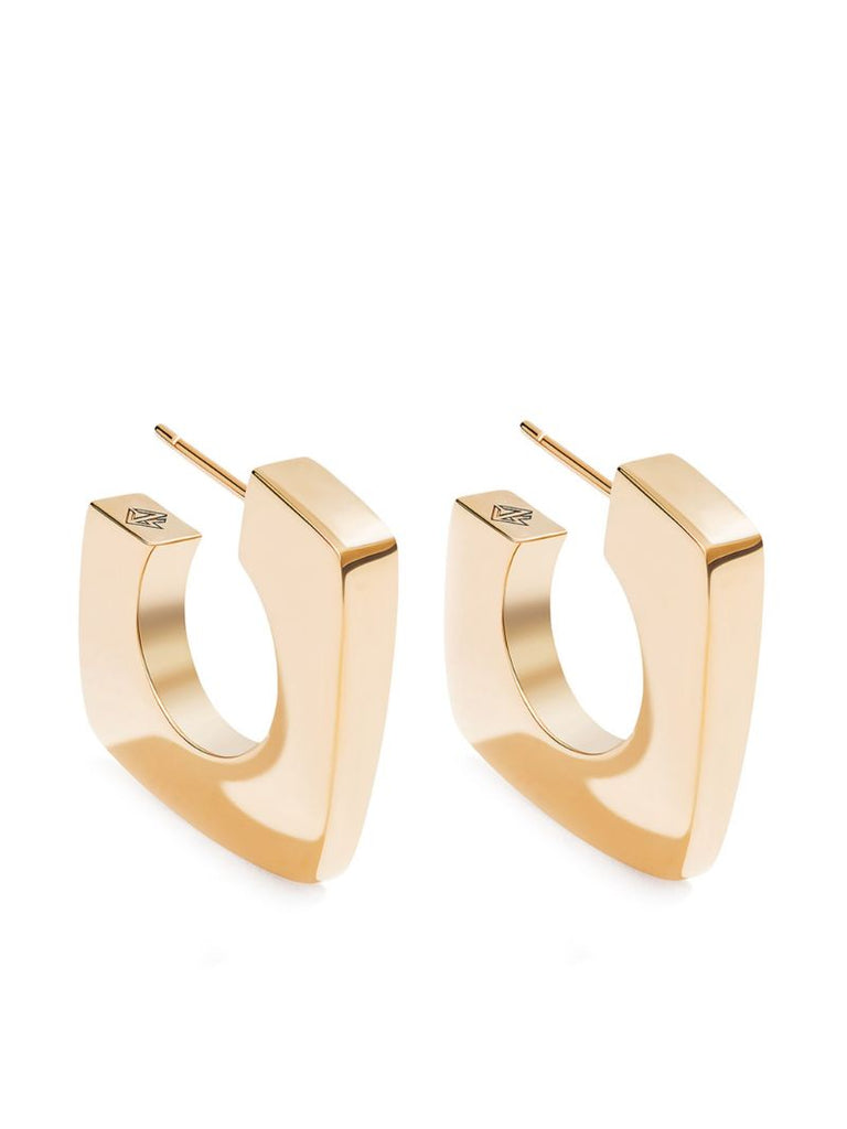 18kt Yellow Gold Quadro Hoop Earrings