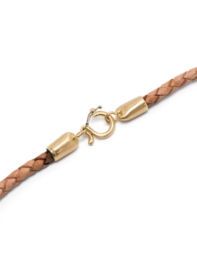 18k Yellow Gold Intreccia Leater Necklace