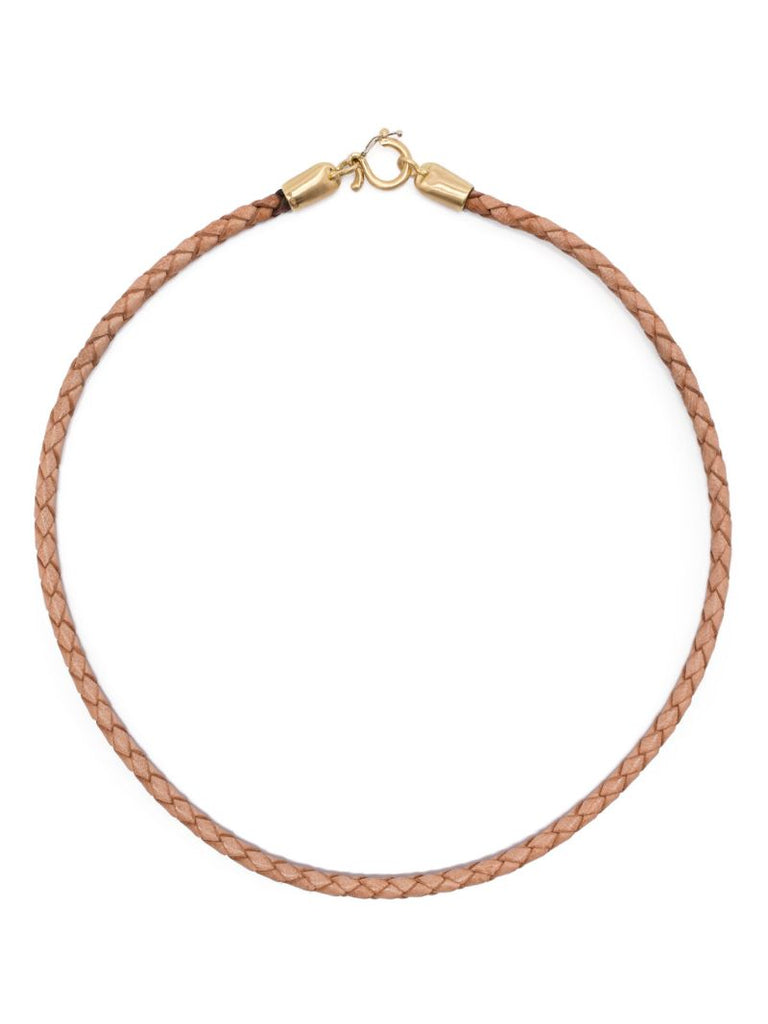 18k Yellow Gold Intreccia Leater Necklace