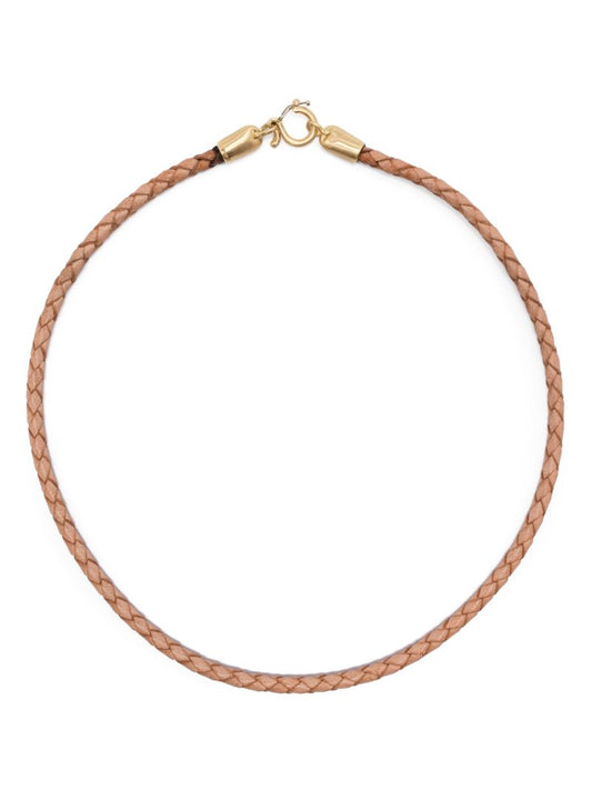18k Yellow Gold Intreccia Leater Necklace