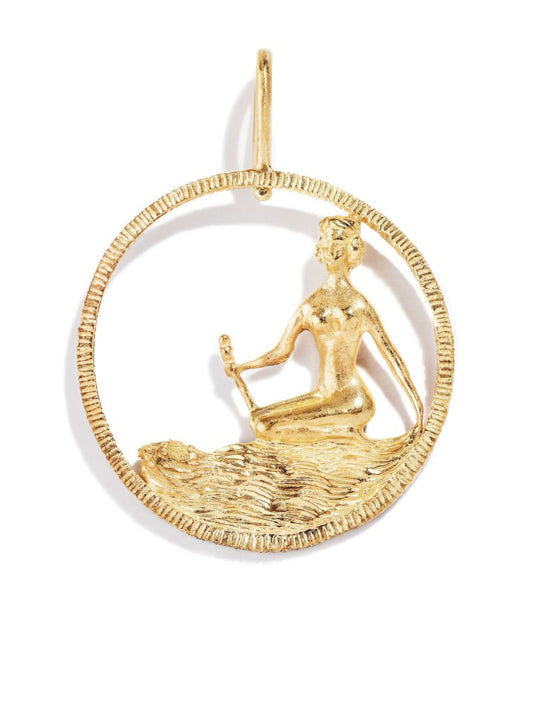 18kt Yellow Gold Virgo Pendant