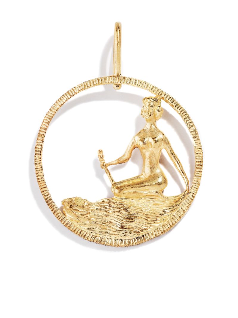 18kt Yellow Gold Virgo Pendant