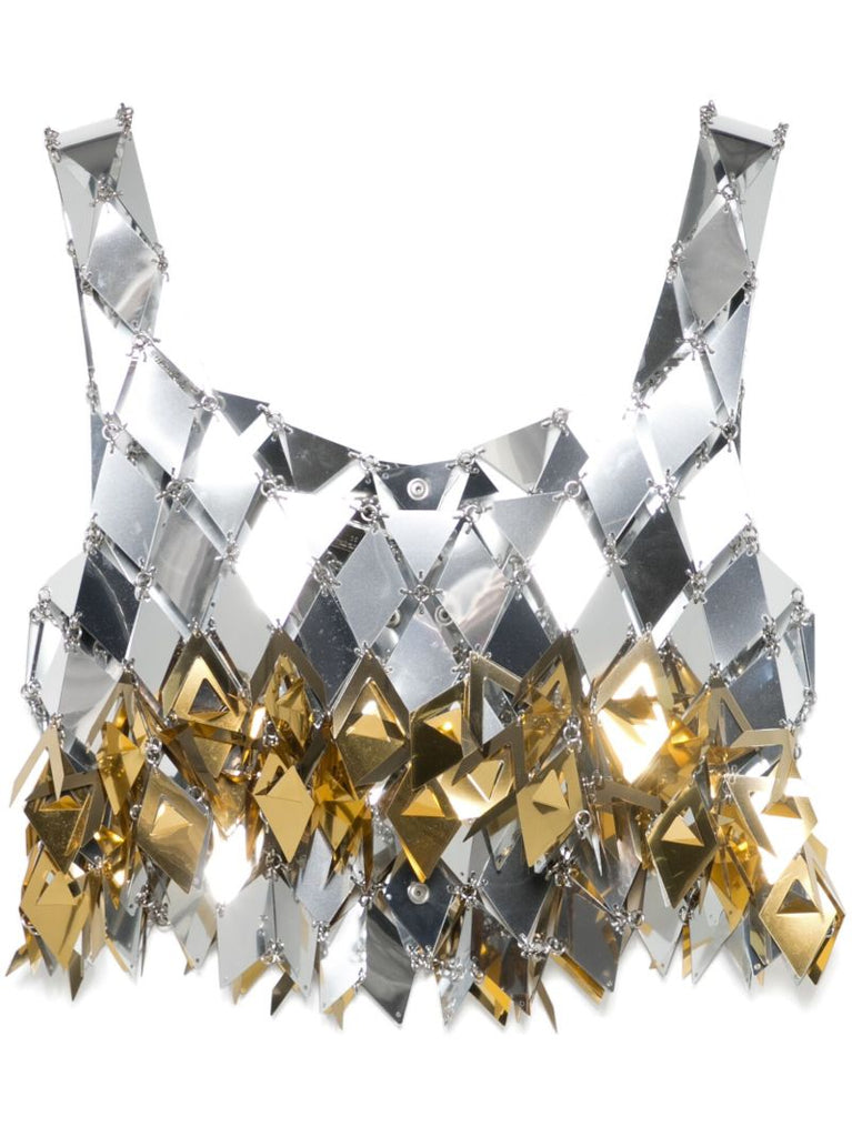 Silver Disc-embellished Top