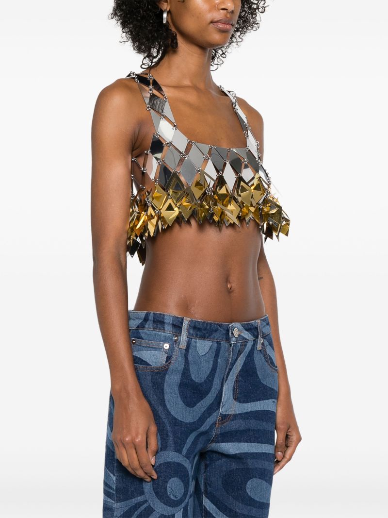Silver Disc-embellished Top