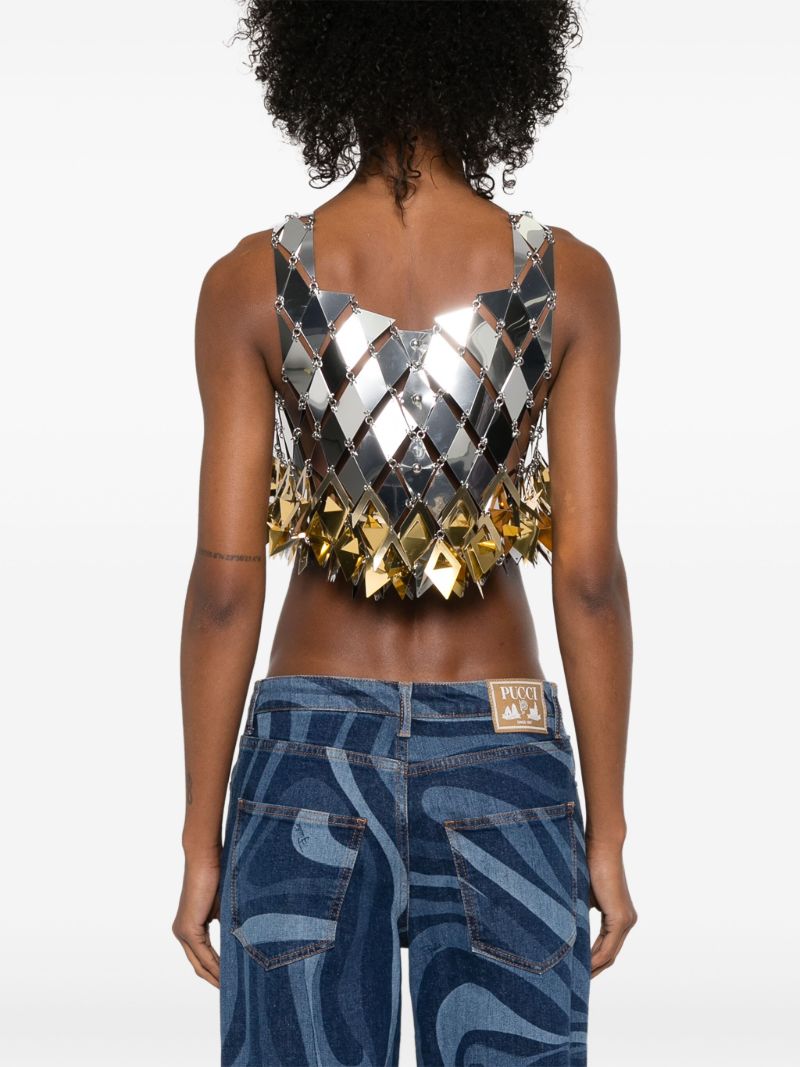 Silver Disc-embellished Top