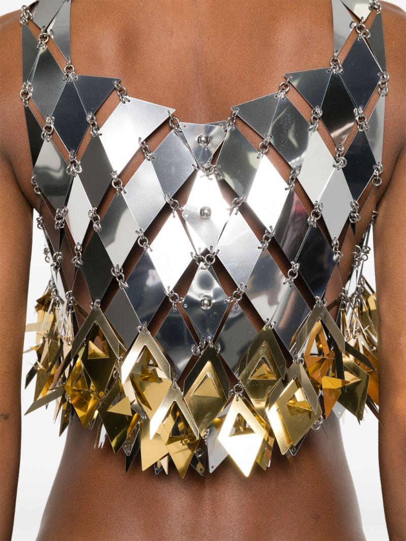 Silver Disc-embellished Top