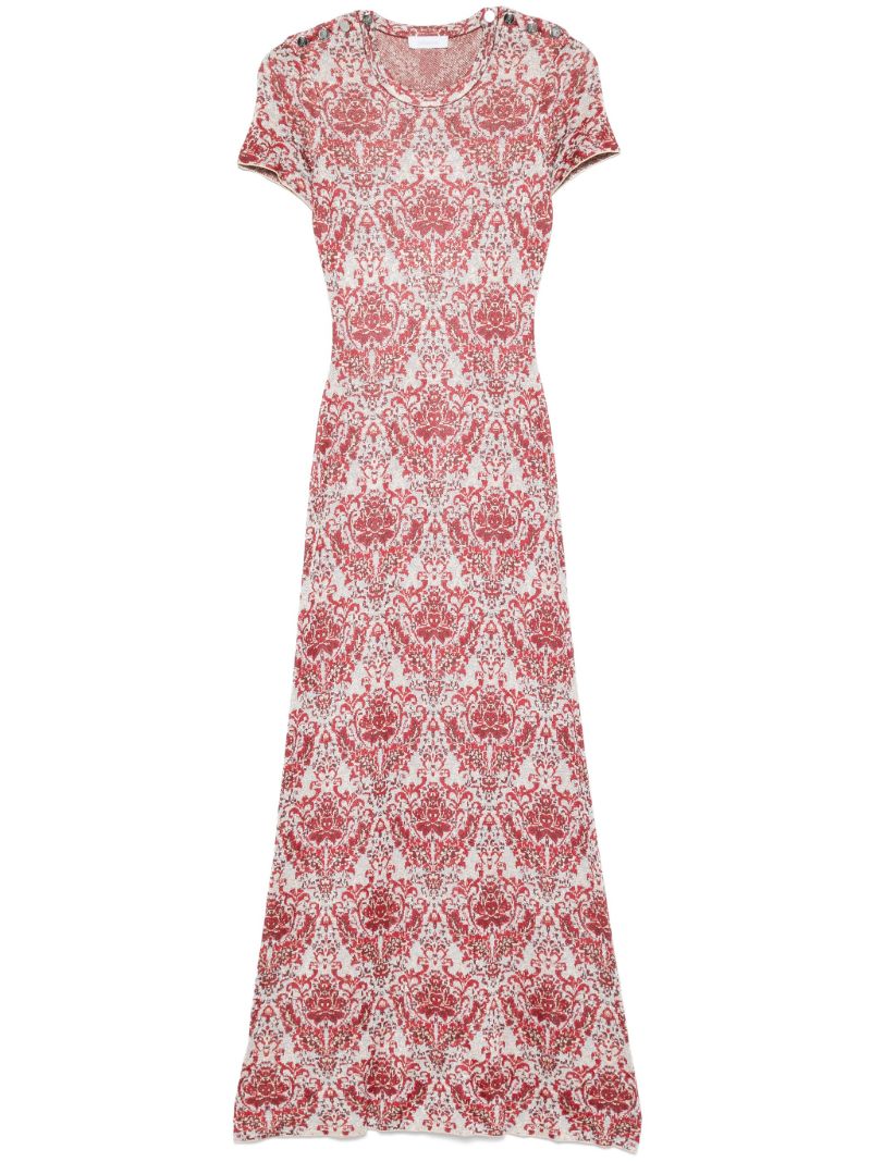 Paisley Jacquard Maxi Dress