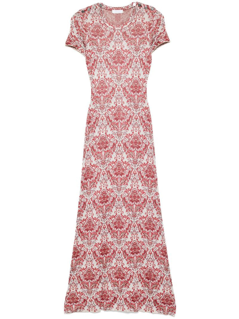 Paisley Jacquard Maxi Dress