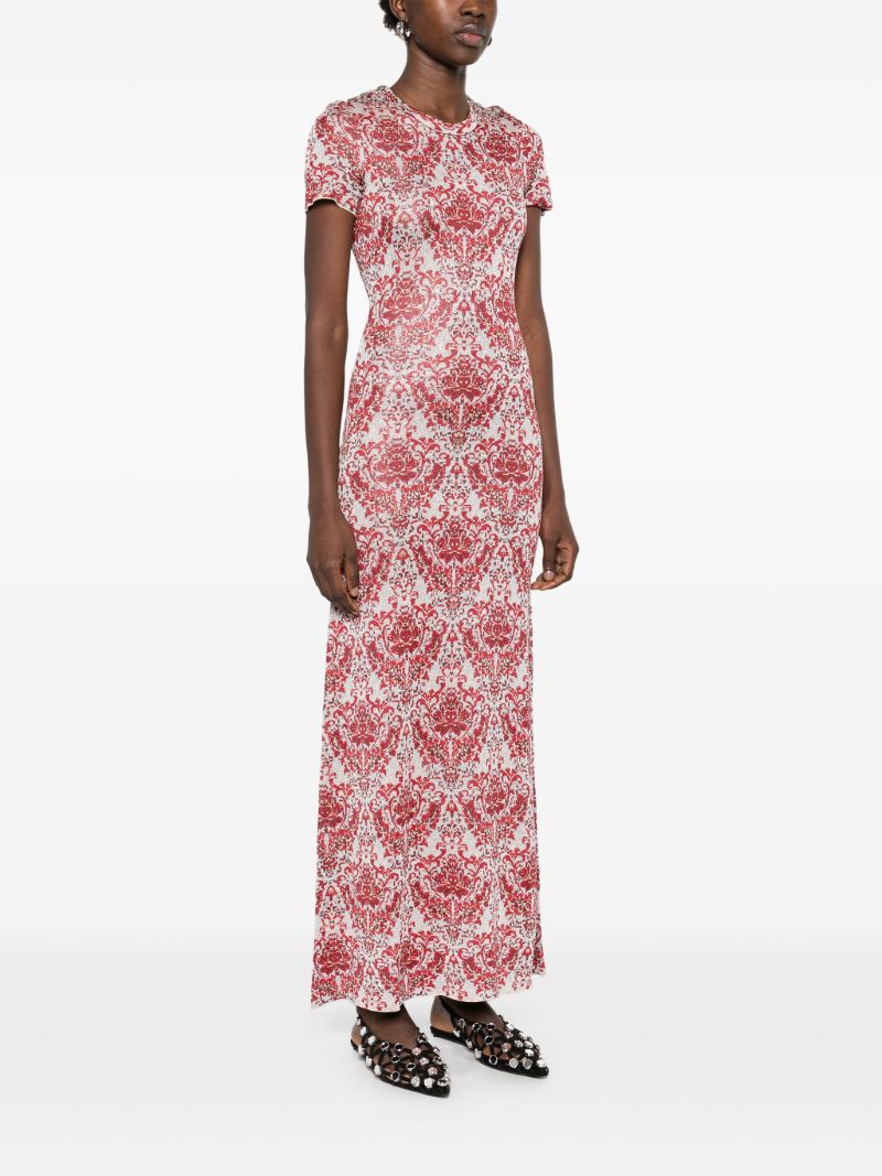 Paisley Jacquard Maxi Dress
