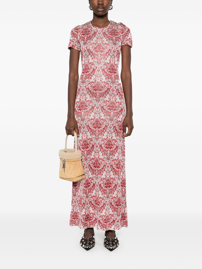 Paisley Jacquard Maxi Dress