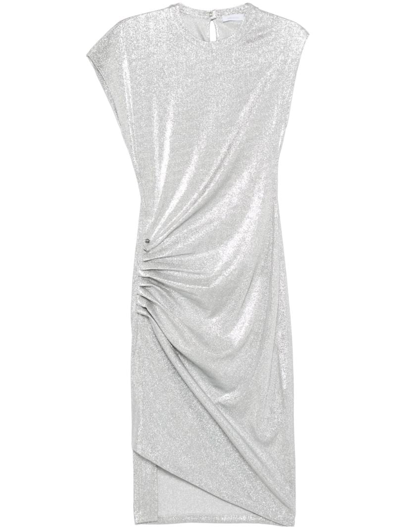 Draped Asymmetric Mini Dress