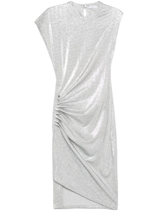 Draped Asymmetric Mini Dress