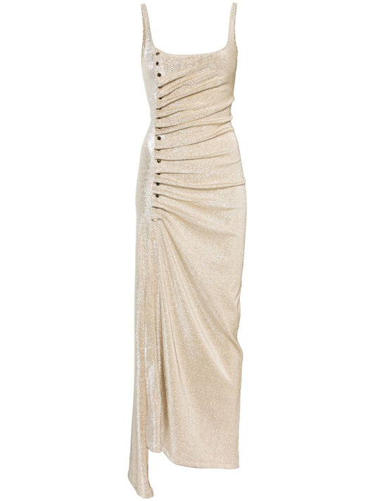 Side-button Maxi Dress